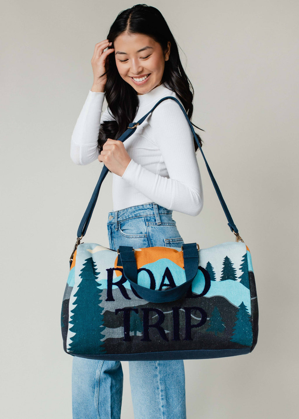 Panache Apparel Co. - Road Trip Mountain Scene Duffel