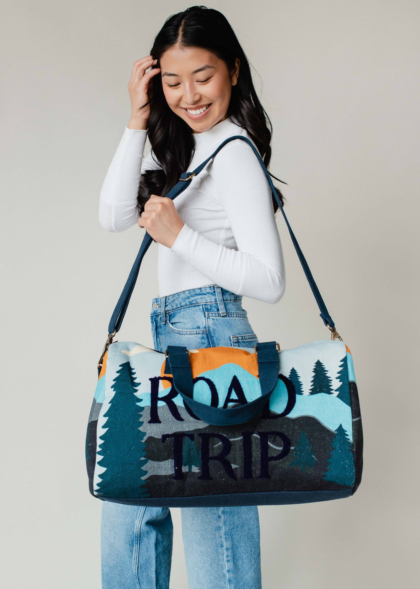 Panache Apparel Co. - Road Trip Mountain Scene Duffel