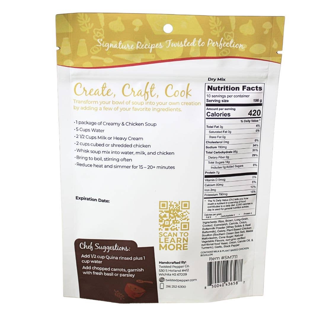 Twisted Pepper Co - Creamy Chicken & Rice Soup Mix