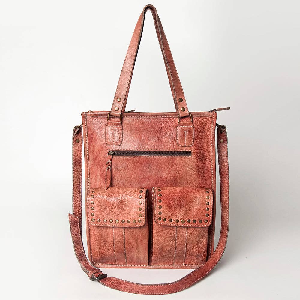 Tote Genuine Leather women bag western Bag