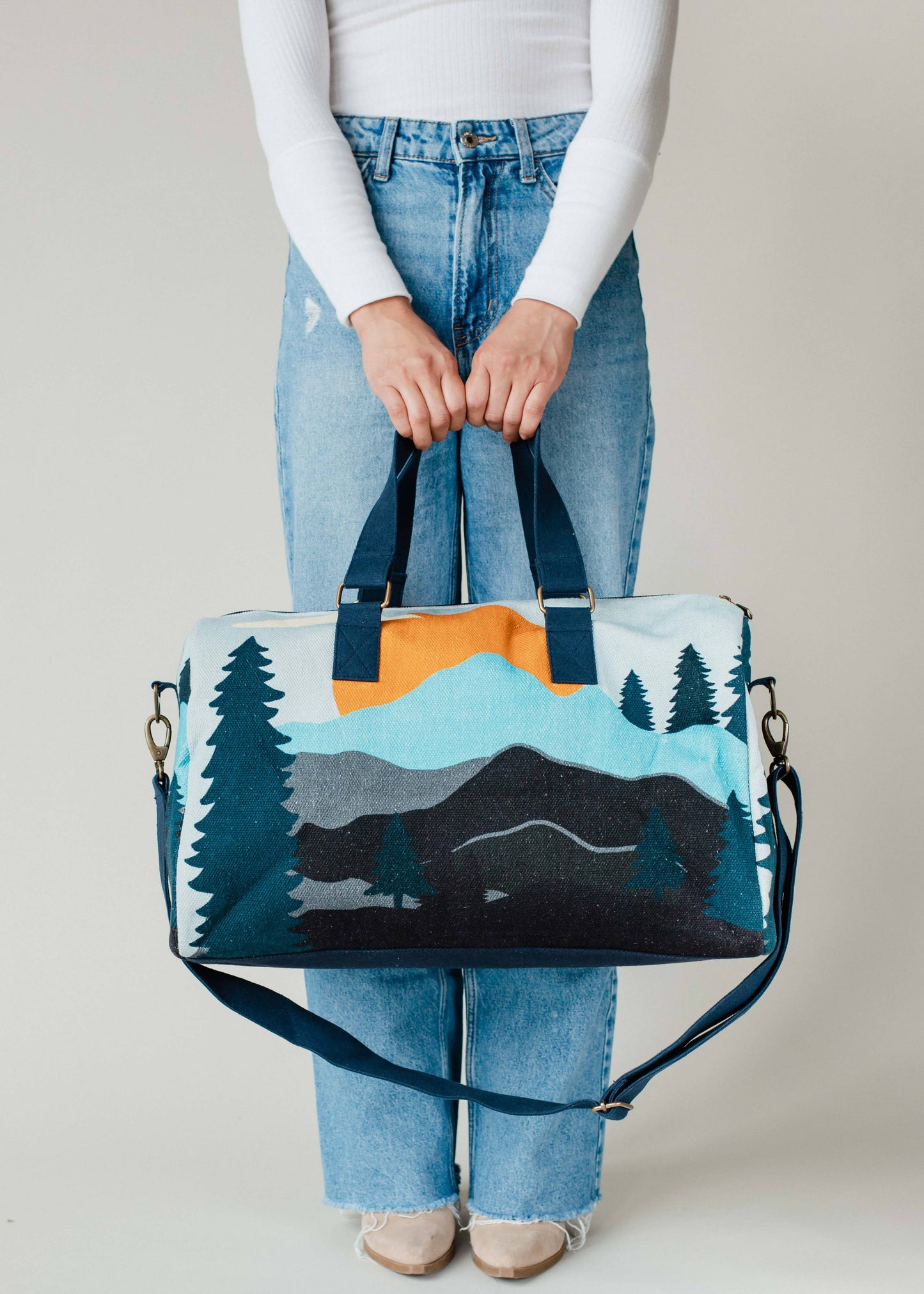 Panache Apparel Co. - Road Trip Mountain Scene Duffel