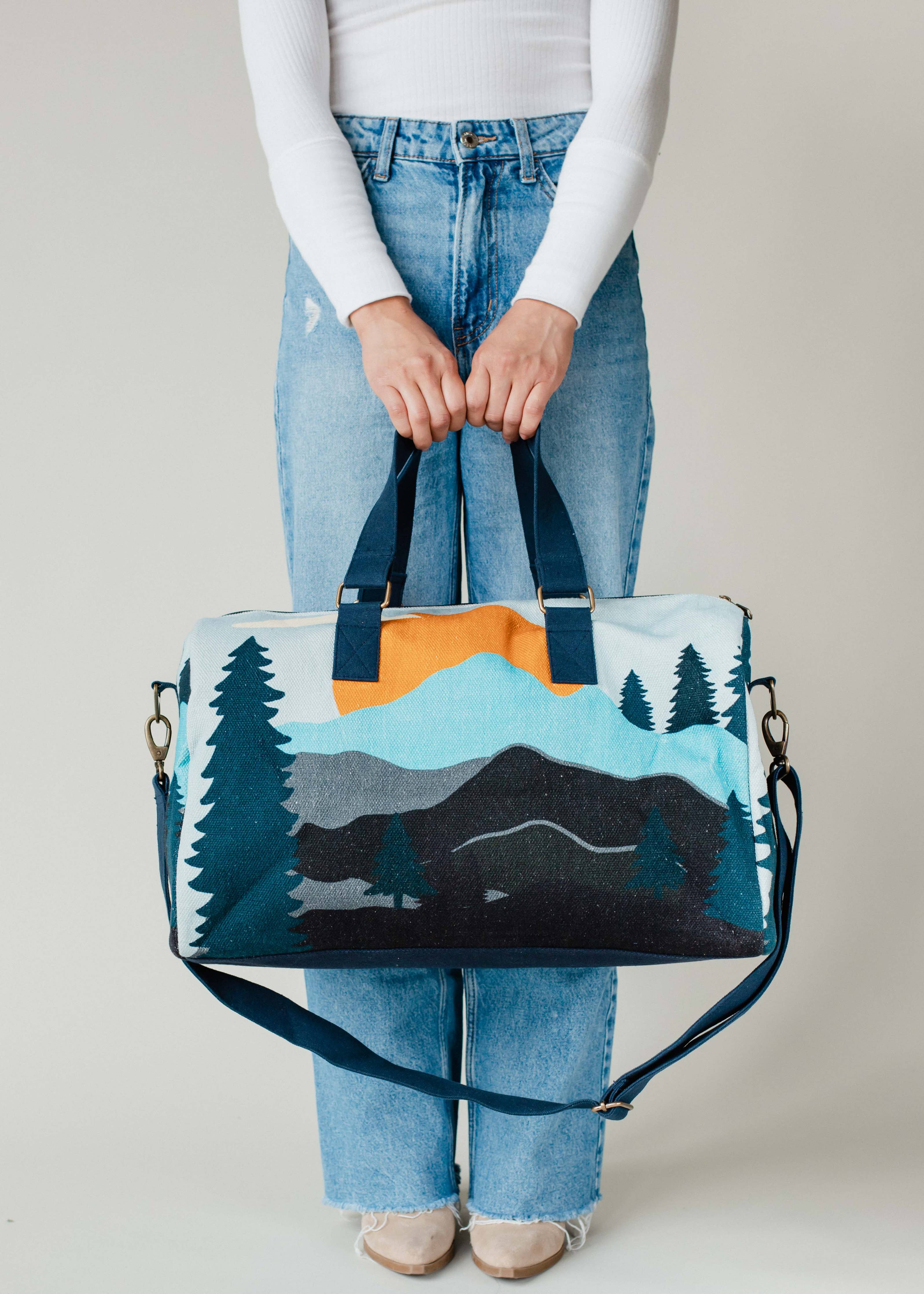 Panache Apparel Co. - Road Trip Mountain Scene Duffel
