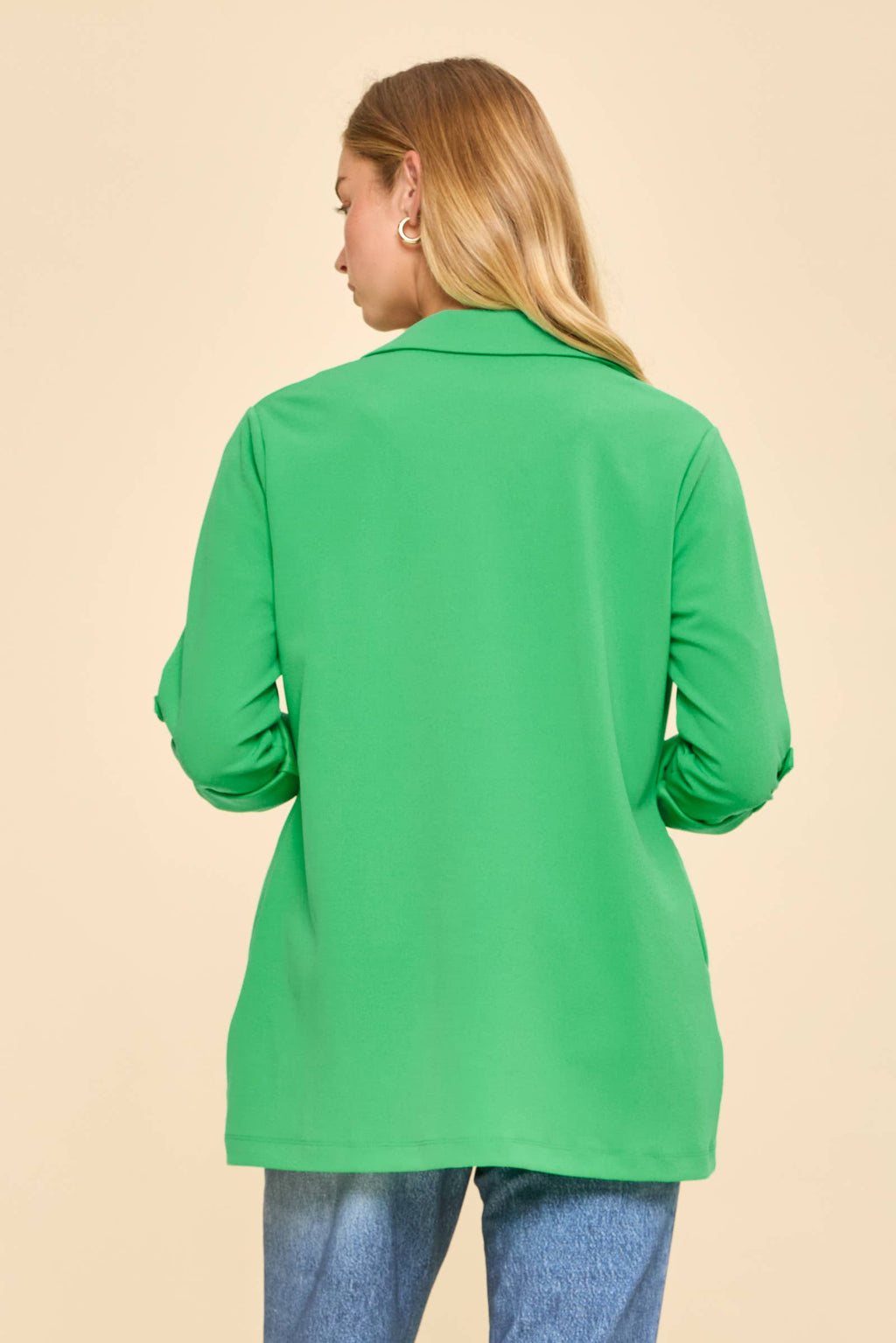 Open Front Boyfriend Blazer