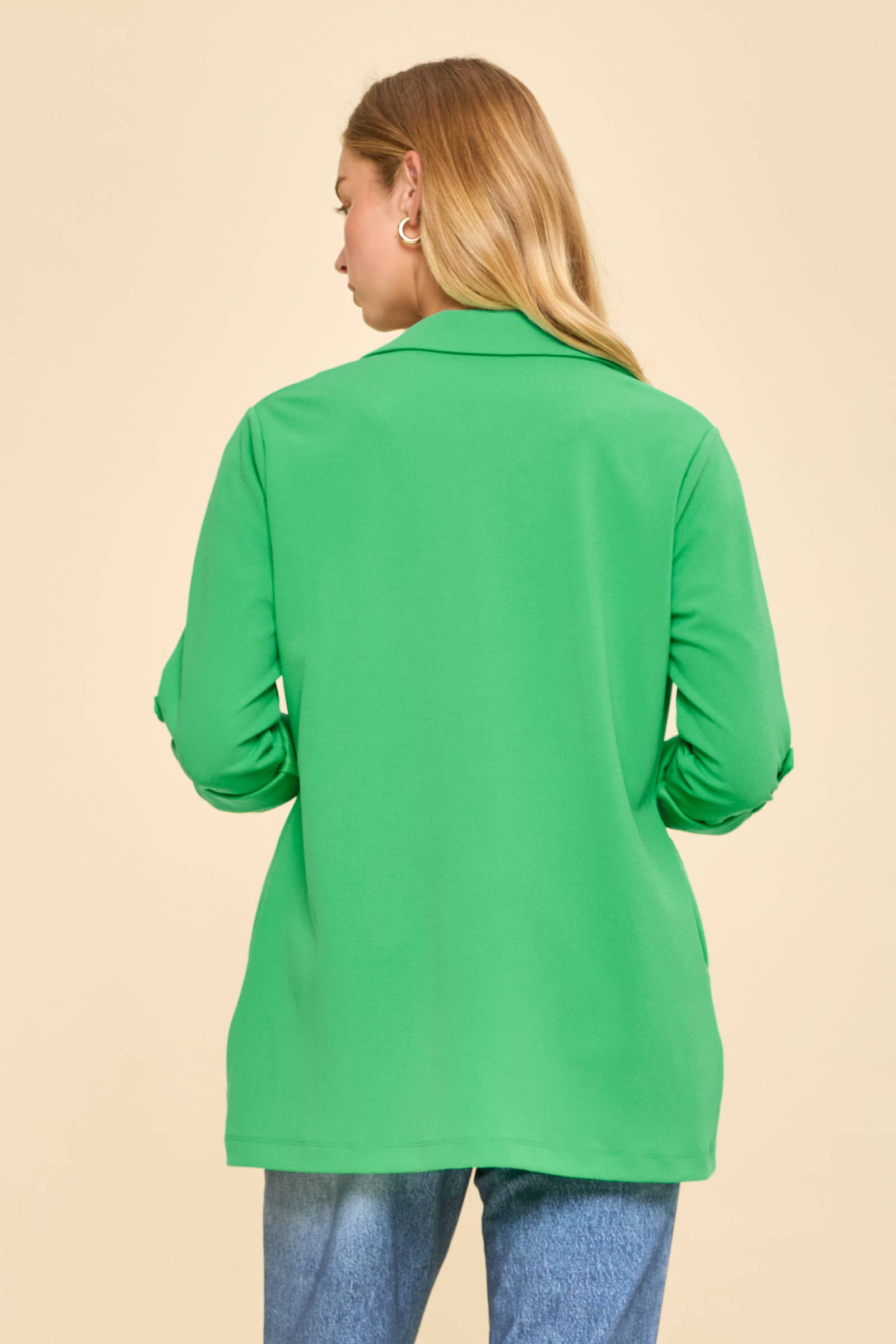 Open Front Boyfriend Blazer