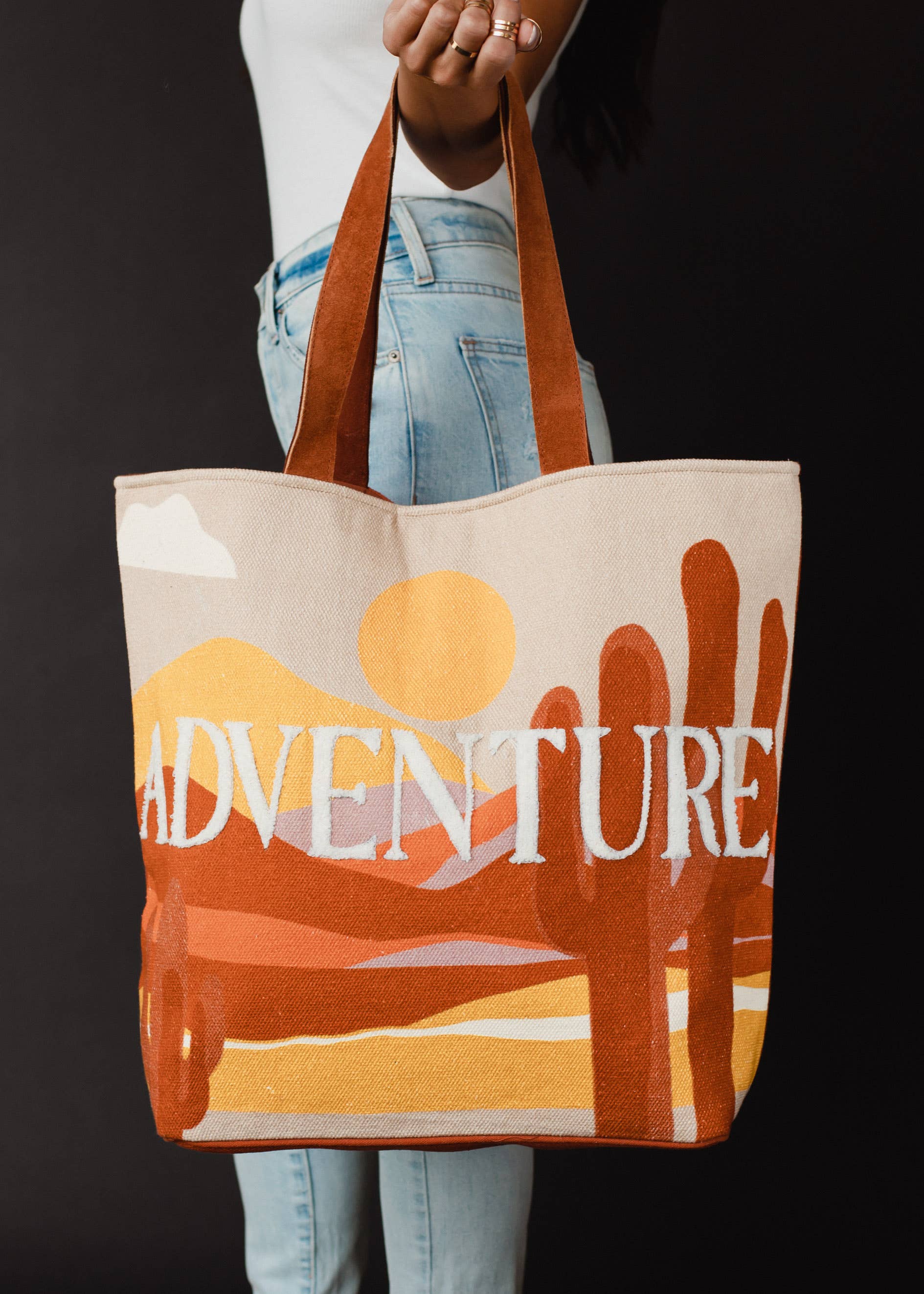 Adventure Desert Scene Large Tote