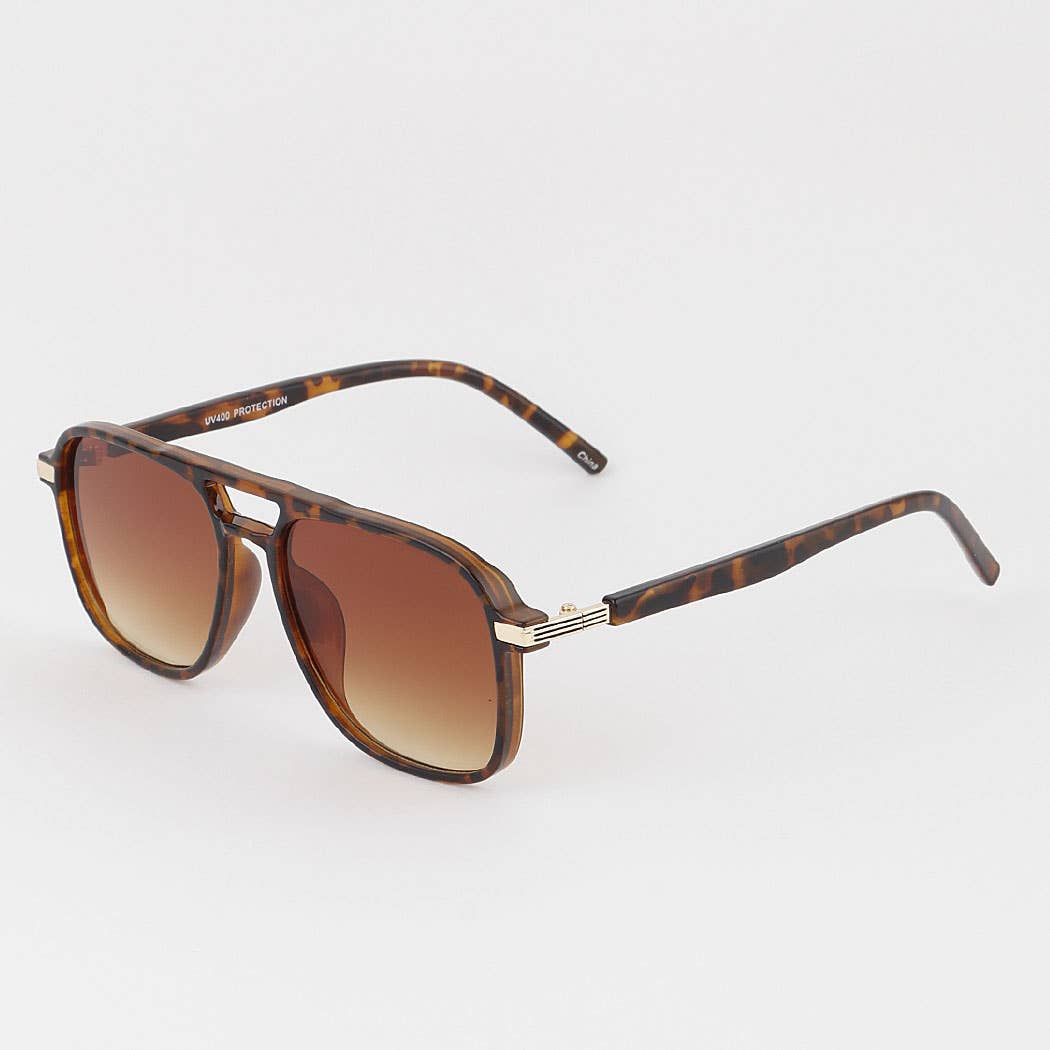 3AM BY H&D ACCESSORIES - Straight Aviator Sunglasses