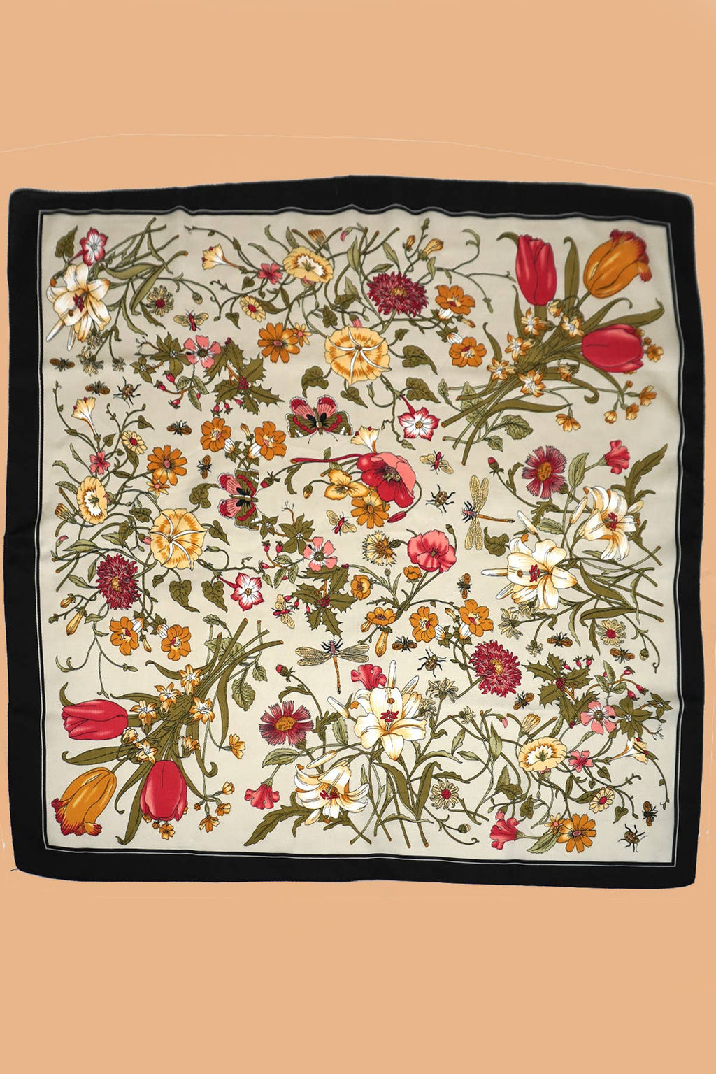 JOSSLYN by wall to wall - LARGE FLORAL PRINT BANDANA SCARF | 40SC655