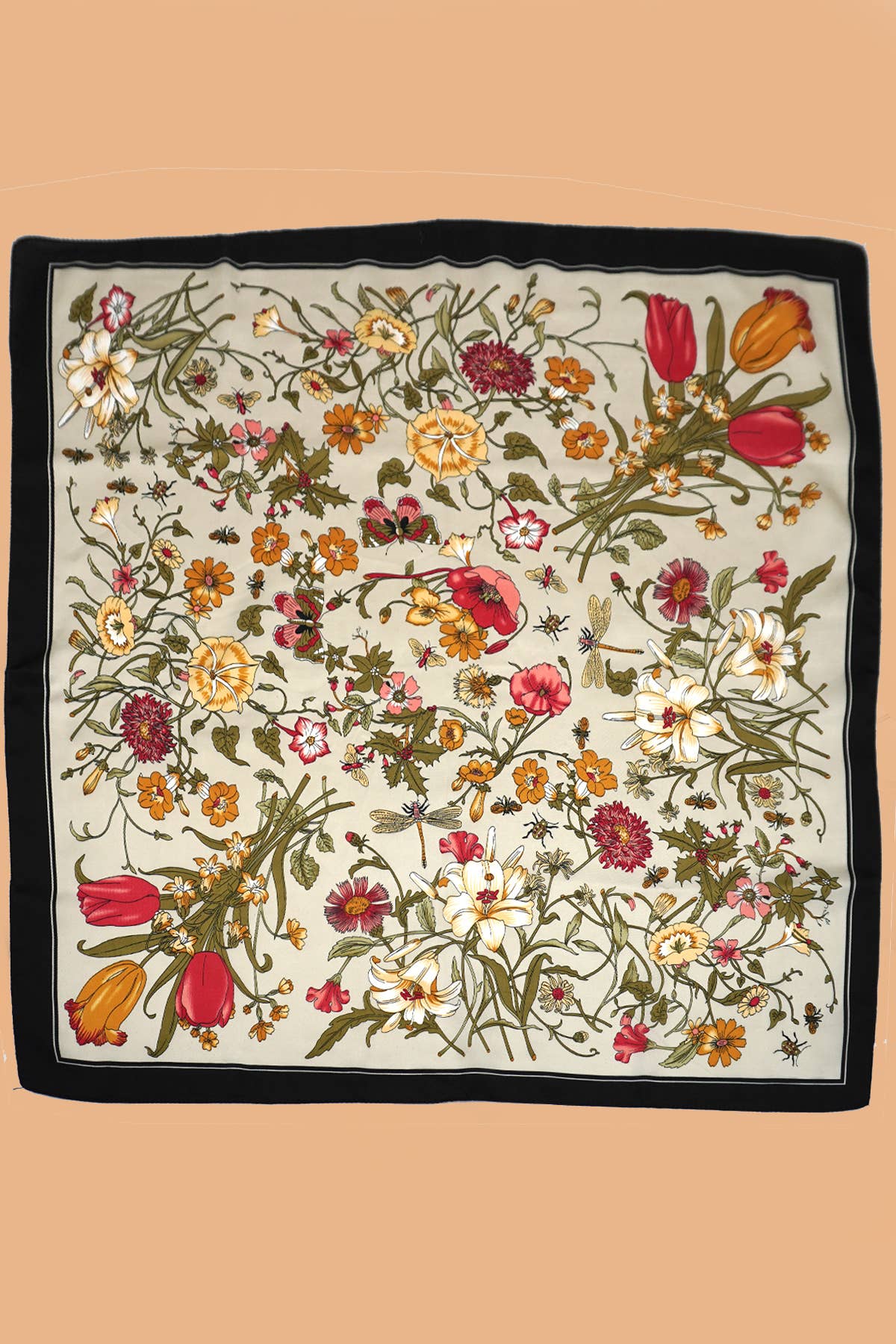 JOSSLYN by wall to wall - LARGE FLORAL PRINT BANDANA SCARF | 40SC655