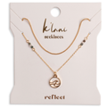 K'lani hair tie bracelets - "Reflect" Golden Wave Necklace Set