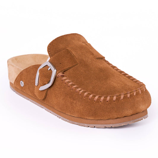 Minnetonka - Women's Suede Adjustable Buckle Clogs