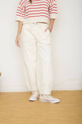 DRAWSTRING BAGGY ECRU JEANS