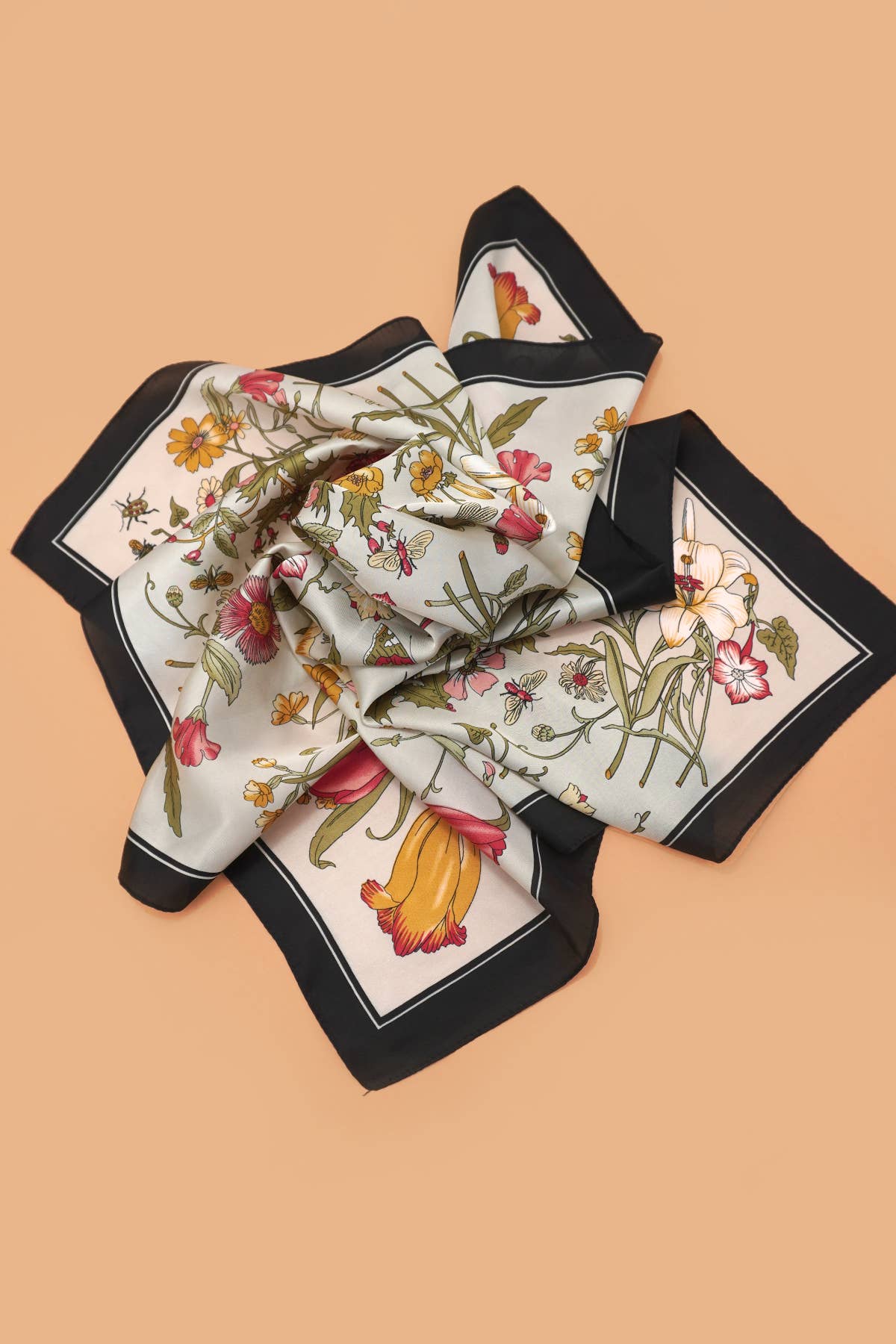 JOSSLYN by wall to wall - LARGE FLORAL PRINT BANDANA SCARF | 40SC655