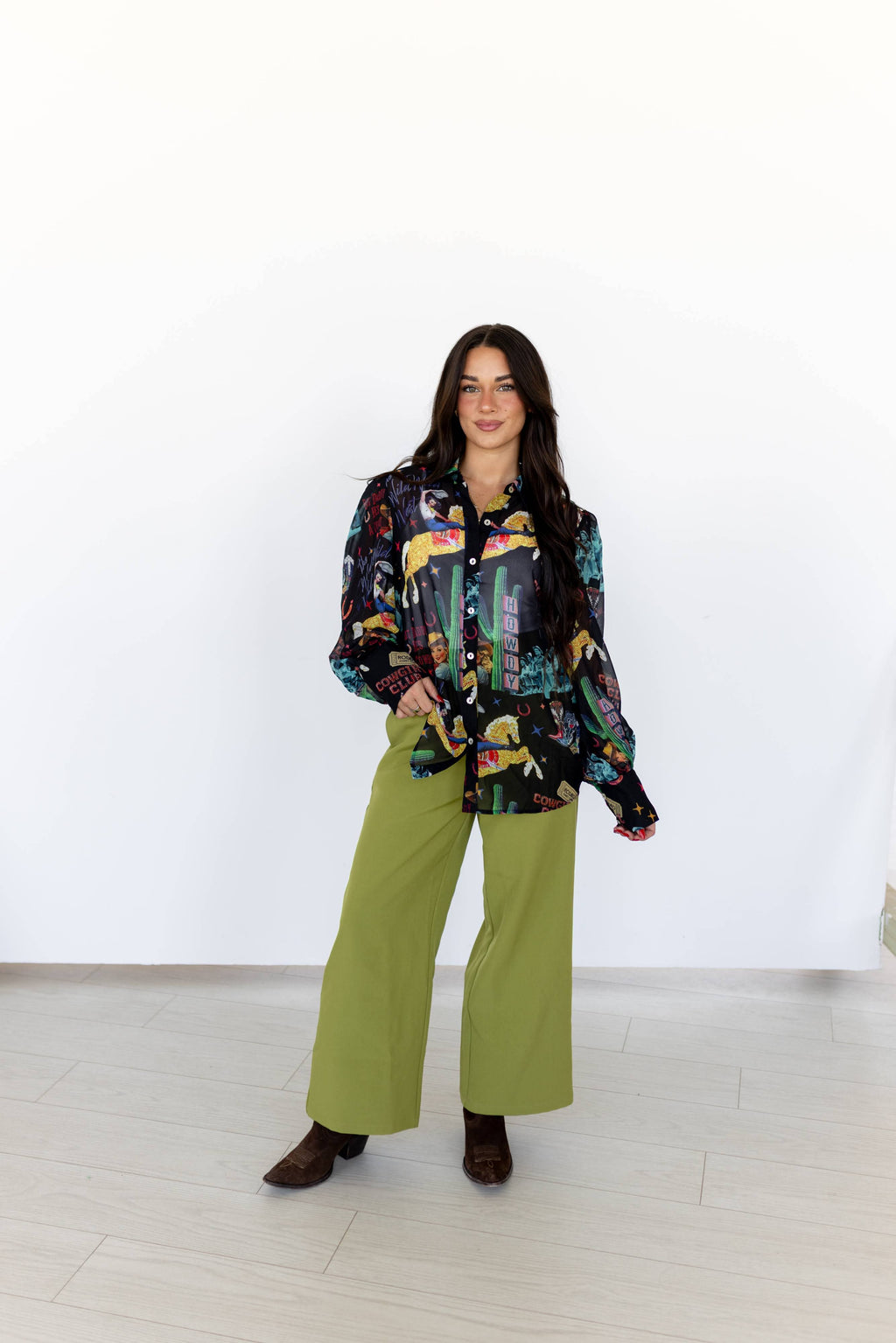 Printed Chiffon Top