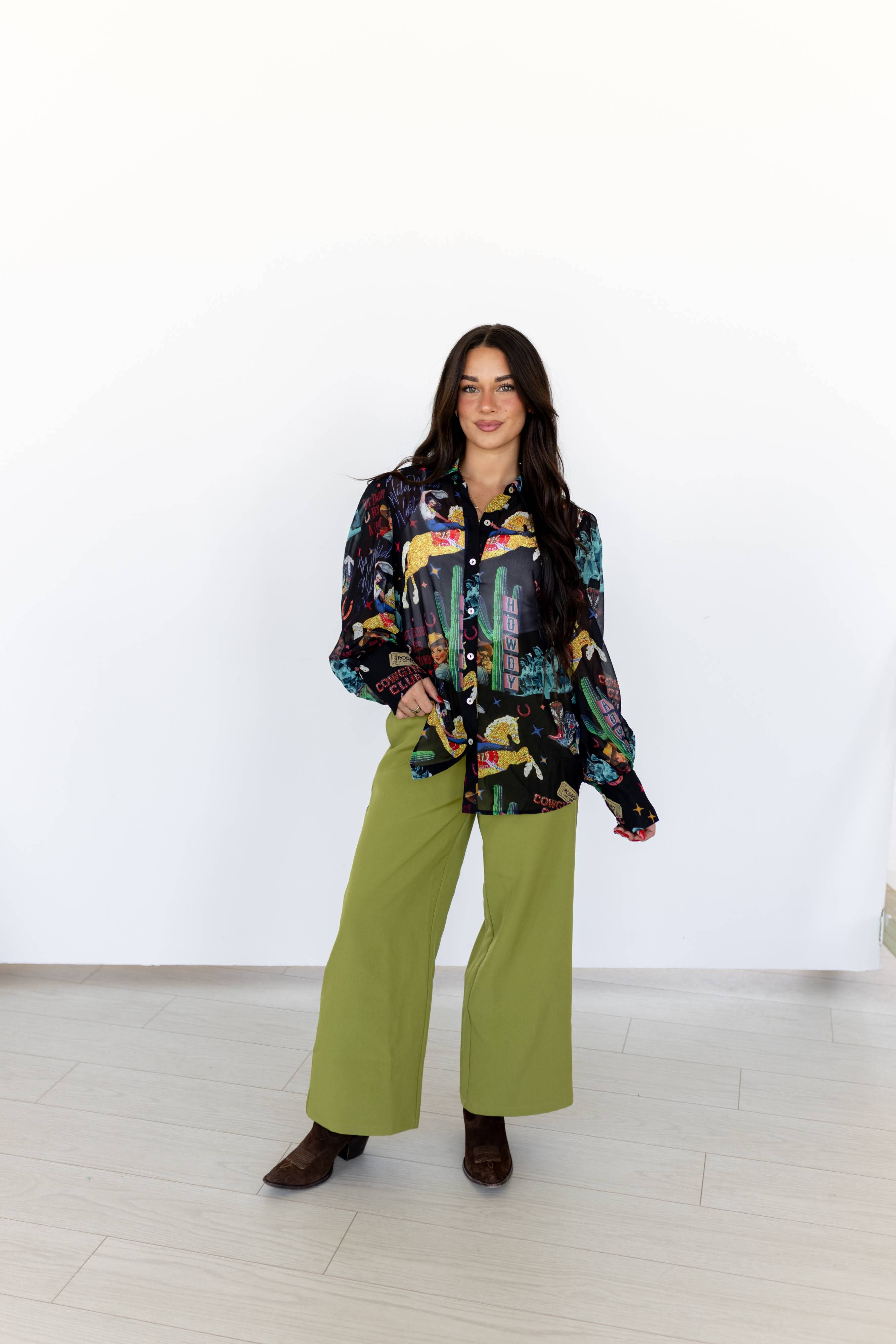 Printed Chiffon Top
