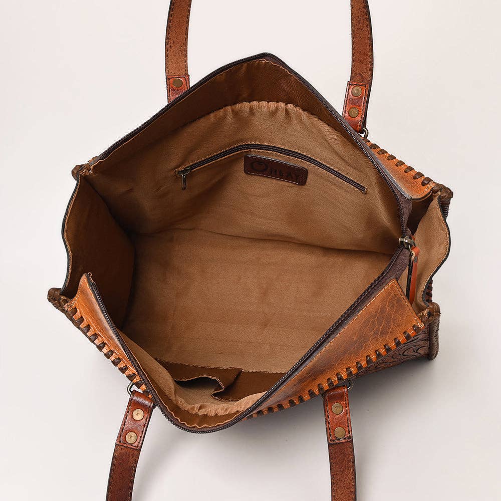 Tote Genuine Leather women bag western Bag