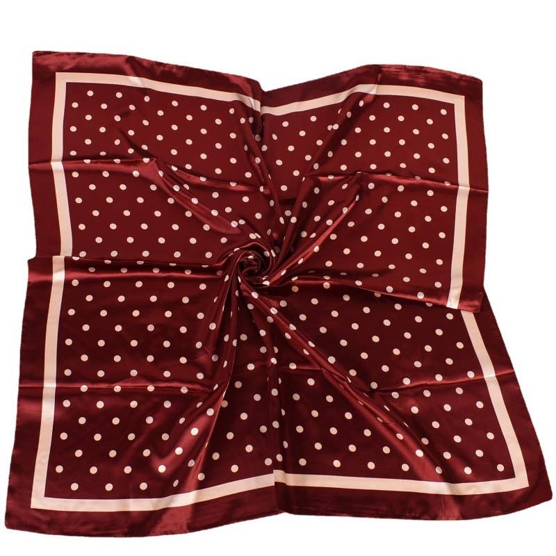 JOSSLYN by wall to wall - LARGE POLKA DOT PRINT BANDANA SCARF | 40SC694